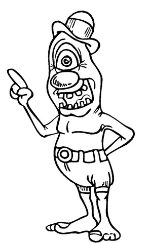 Cyclop  Coloring Page